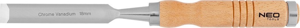 Neo Dłuto 18 mm, CRV, uchwyt drewniany