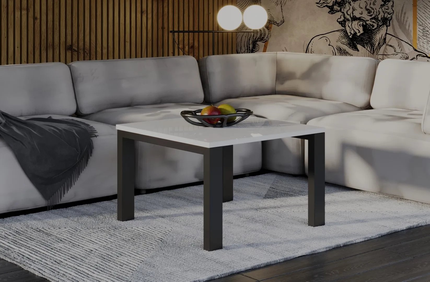 Ława GAROLD 80x80 biały połysk ENDO