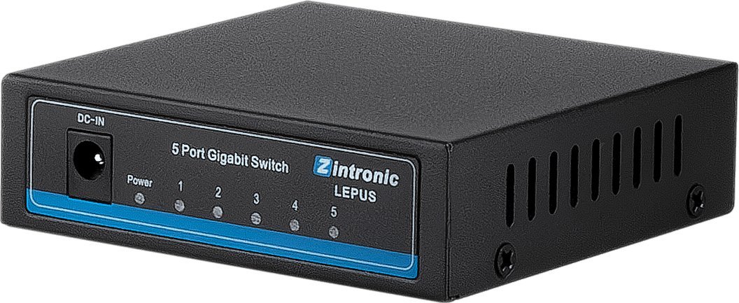 Switch Zintronic SWITCH LAN 5 port LEPUS 1Gbps 10/100/1000 GIGABIT, DESKTOP