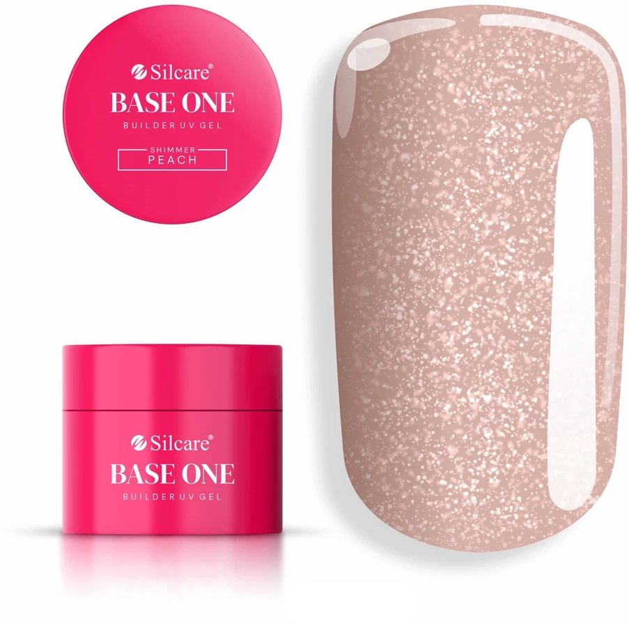 SILCARE_Base One Buldier Gel żel budujący do paznokci Shimmer Peach 50g