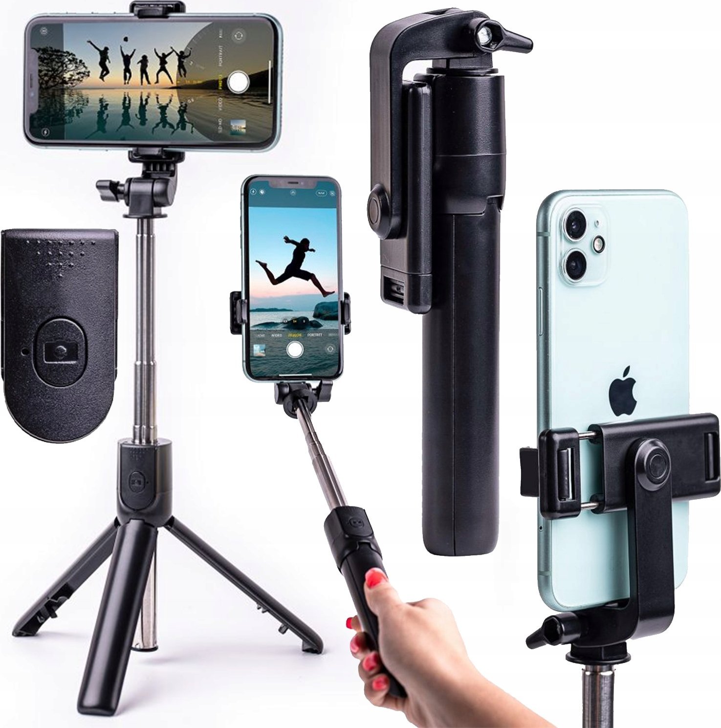Selfie stick Hello Case SELFIESTICK UCHWYT KIJEK DO SELFIE Z BLUETOOTH Z PILOTEM TRIPOD