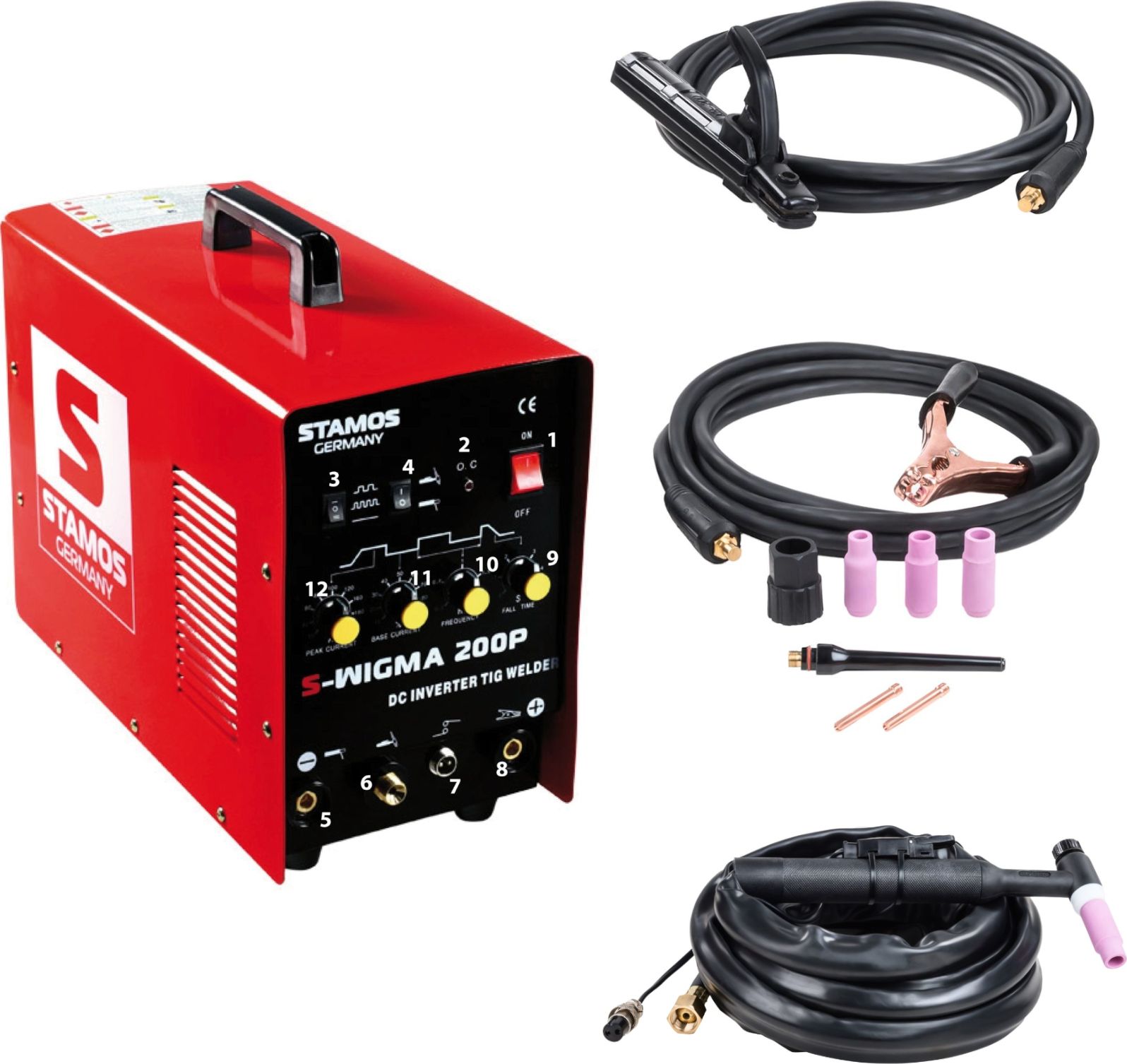 Stamos Spawarka S-WIGMA 200P TIG DC MMA 200A