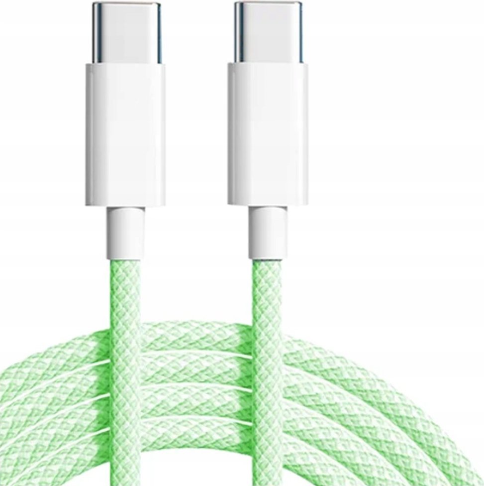 Kabel USB Co2 USB-C - USB-C 1 m Zielony