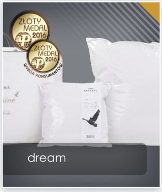 AMZ Poduszka puch gęsi DREAM 3-komorowa