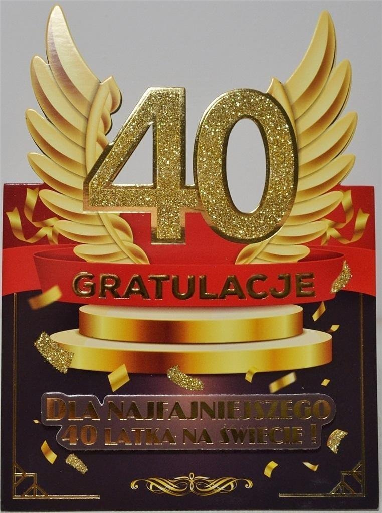 Yeku Karnet Urodziny 40 męskie