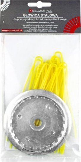 GŁOWICA STALOWA DO KOS MECHANICZNYCH Z WŁOSIEM POLIAMIDOWYM