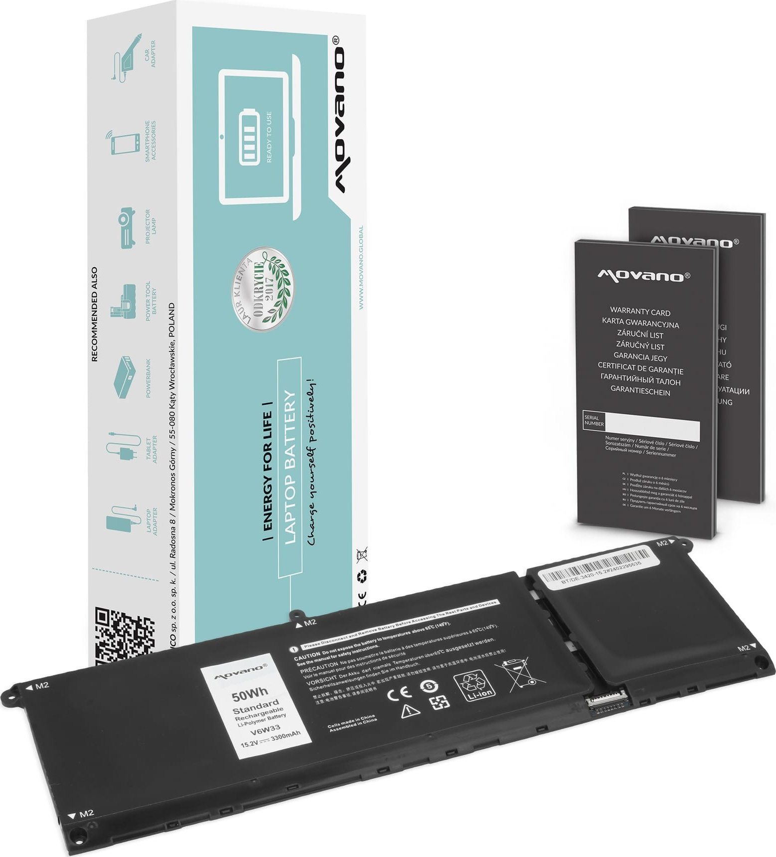 Bateria Movano Bateria Movano do Dell Latitude 14 (3420), Inspiron 15 (3511) - 15.2V