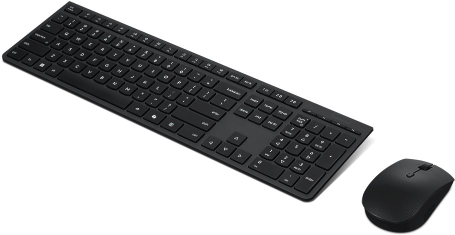 Lenovo Professional Wireless Rechargeable Keyboard and Mouse Combo AI - US English | Lenovo