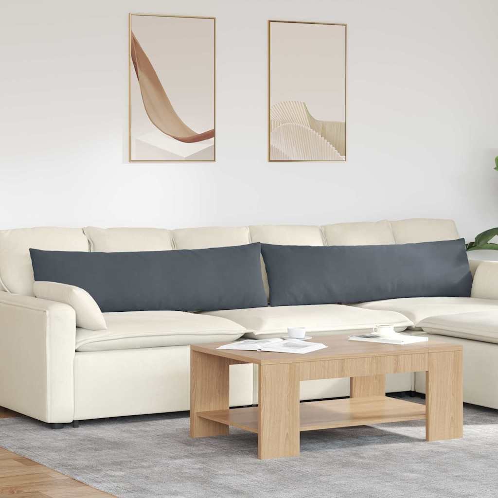 vidaXL Poduszki na sofę 2 pcs Ciemnoszary 145 x 40 cm