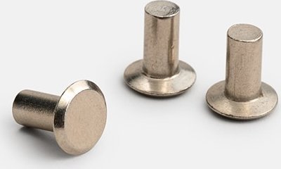 Brooks Nity siodełka BROOKS B66/B66 'S'/B67/B67 'S'/B73/B33/B17 STD/B17 NARROW/B72/FLYER/FLYER 'S'/SWALLOW/AGED LINE/, Zestaw 3 nitów, Niklowane (NEW)