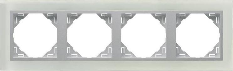 Efapel EFAPEL CRYSTAL RAMKA 4-KROTNA SZKŁO ALU 90940 TCA