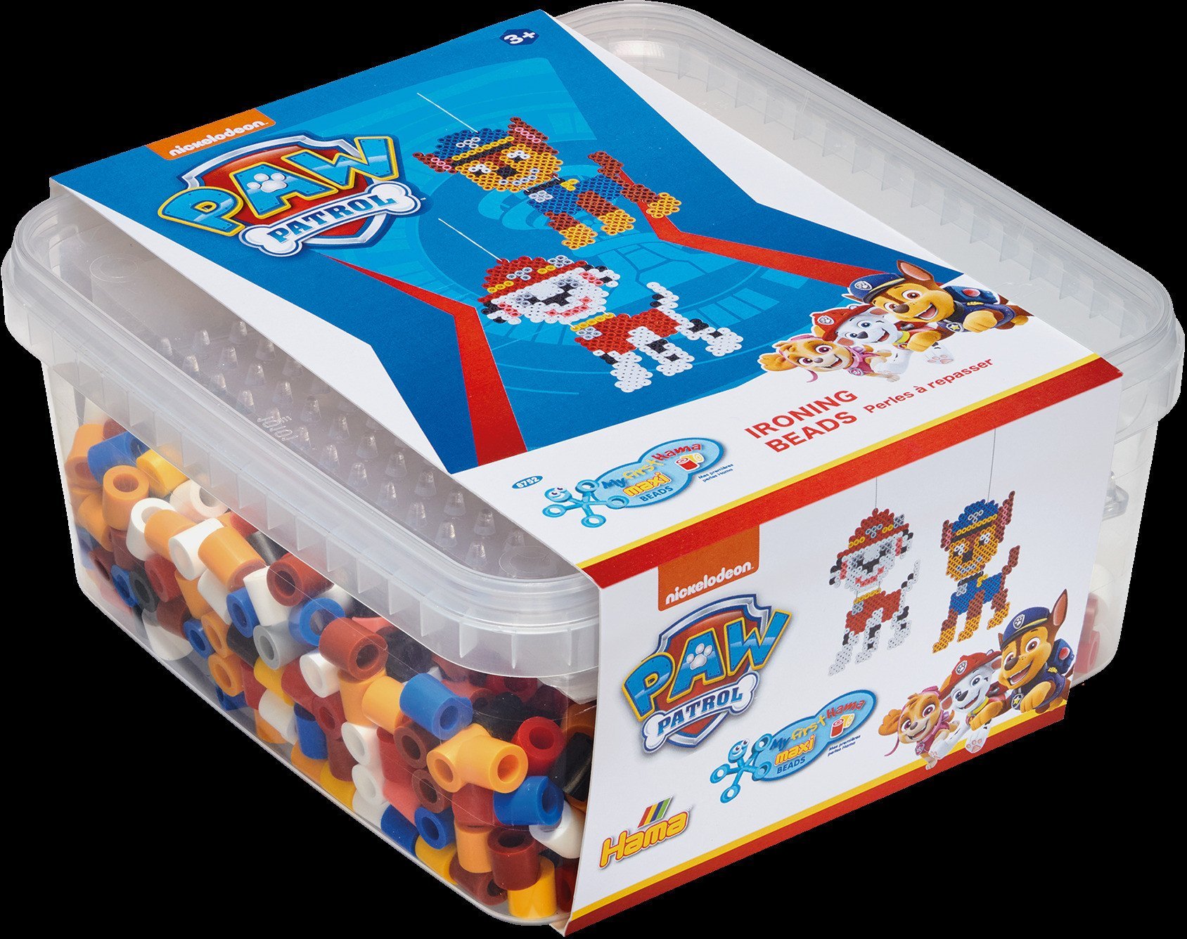 Hama maxi Paw Patrol perler og stiftplade i bøtte