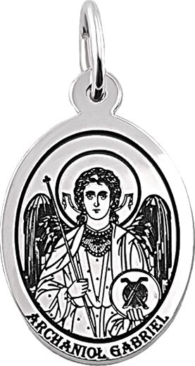 WĘC - Twój Jubiler Medalik srebrny z wizerunkiem Archanioła Gabriela