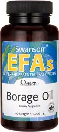Swanson Olej z ogórecznika Borage Oil 1000mg 60 kapsułek SWANSON