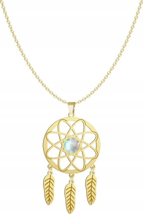Radziszewska Jewellery Naszyjnik Złoty Łapacz Snów 925 Łańcuszek Dzień Matki ŻYCZENIA GRATIS