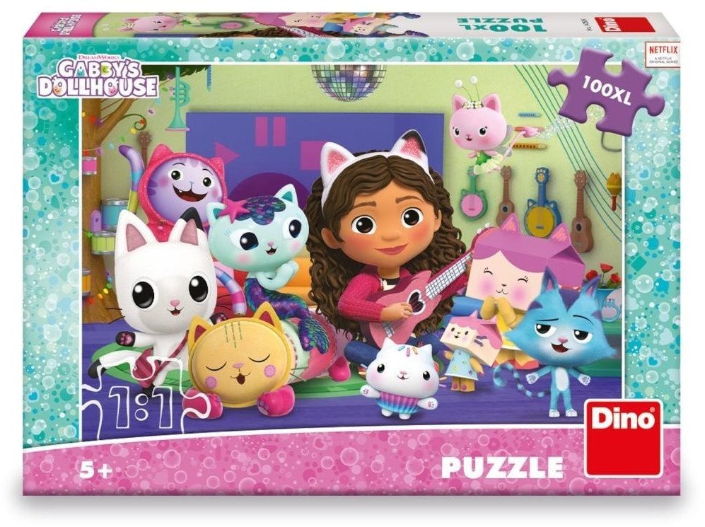 Puzzle 100 XXL Koci Domek Gabi, Orkiestra...