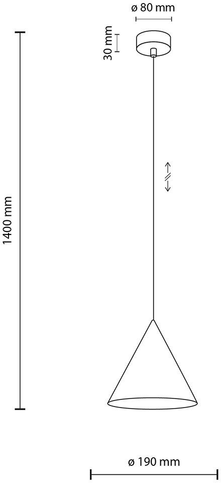 Lampa wisząca CONO YELLOW 10077 TK Lighting