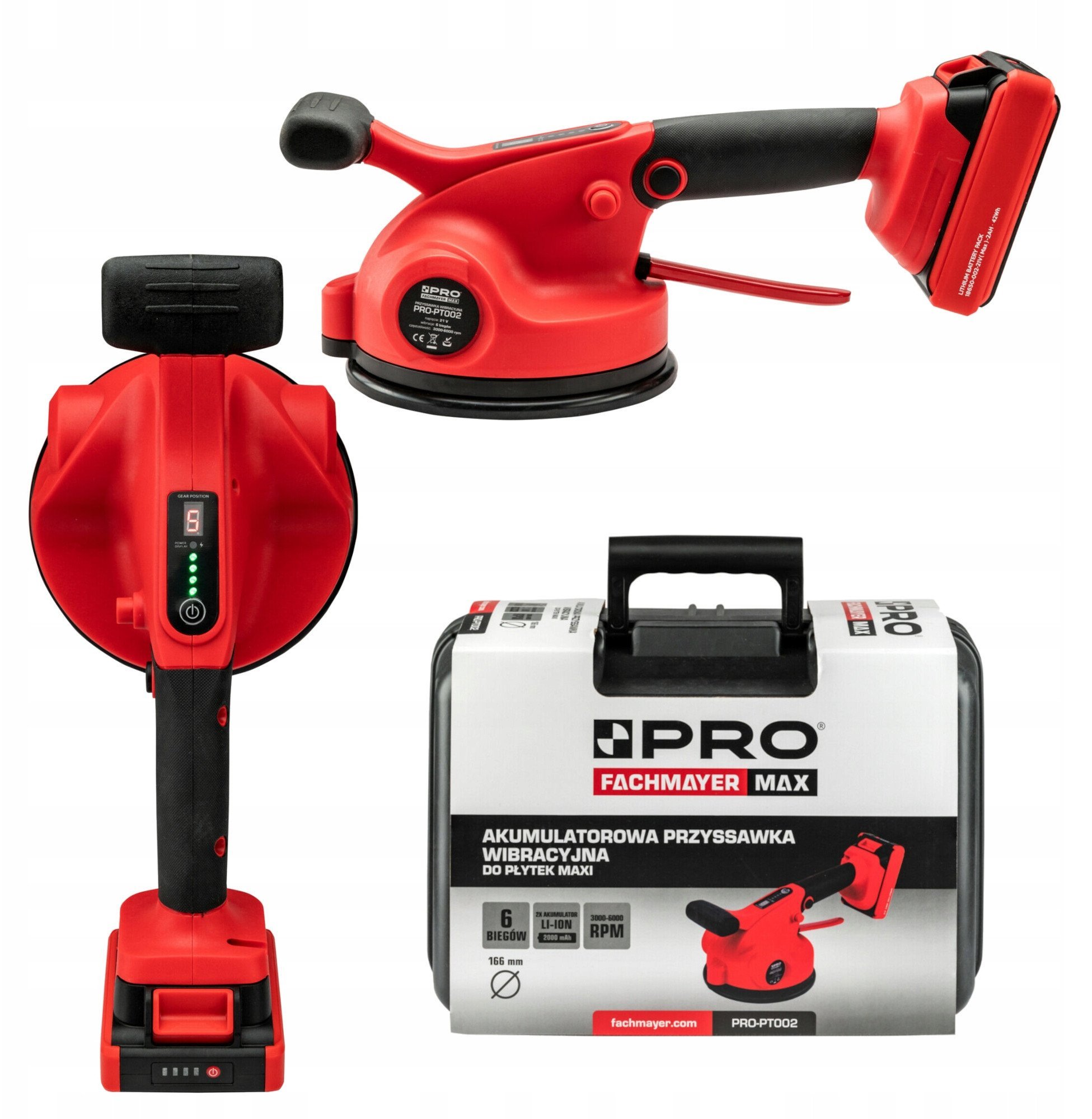 PRZYSSAWKA WIBRACYJNA DO PŁYTEK MAXI 2*2.0AH