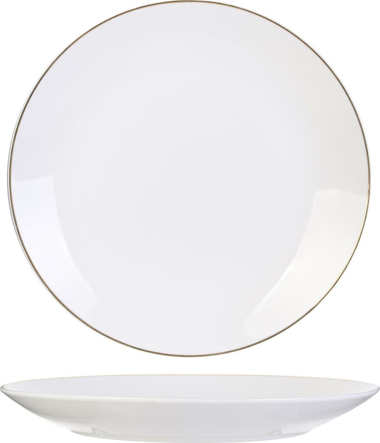 Intesi Talerz Pearl Gold 27cm biały