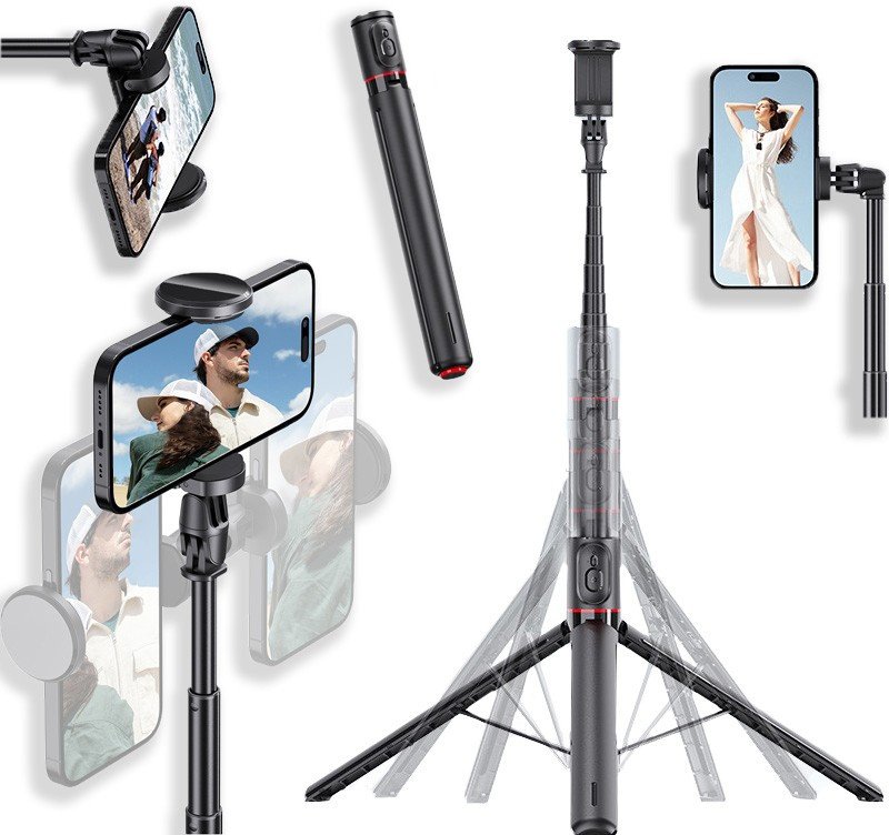 Selfie stick Supero Tripod Bluetooth, automatycznie rozkładany