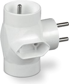 Timex Rozgałeźnik wtyczkowy 2x2P+Z +1xEuro biały R-21