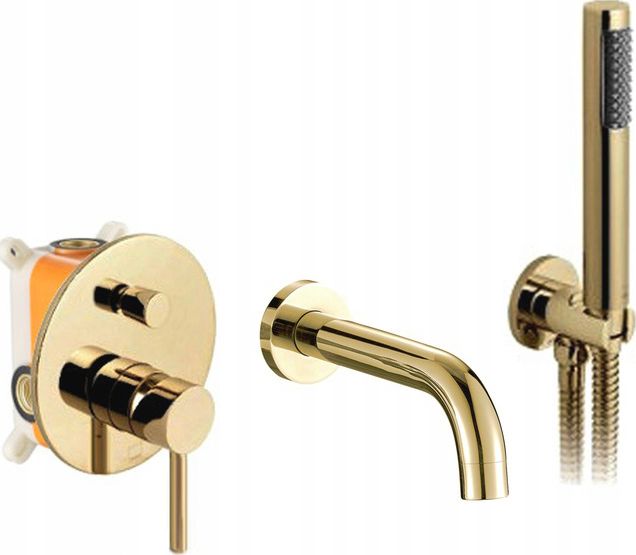 Bateria wannowa Rea Lungo ścienna złoty (REA-P4563)