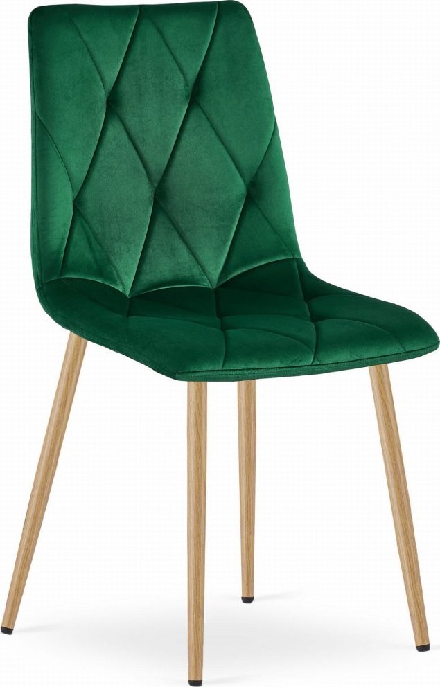 Leobert Krzesło LIBRA - ciemna zieleń aksamit / nogi kolor drewna x 1
