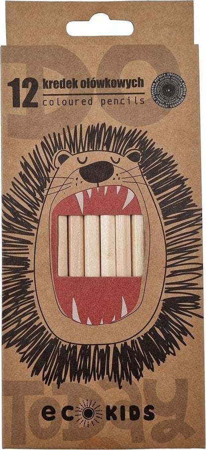 Ziemia Obiecana Ekologiczne kredki ołówkowe 12 kolorów