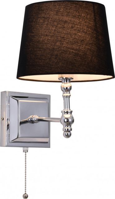 Kinkiet Italux Kinkiet do sypialni czarny Italux Luno nad łóżko WL-2021-1