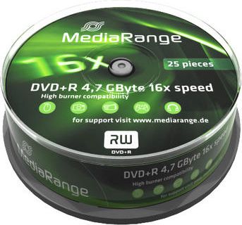 MediaRange DVD-R 4.7 GB 16x 25 sztuk (MR404)