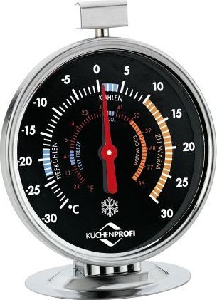 Kuchenprofi Termometr do lodówki lub zamrażalnika, stal nierdzewna, śred. 7,5 cm, -30-30c / Kuchenprofi