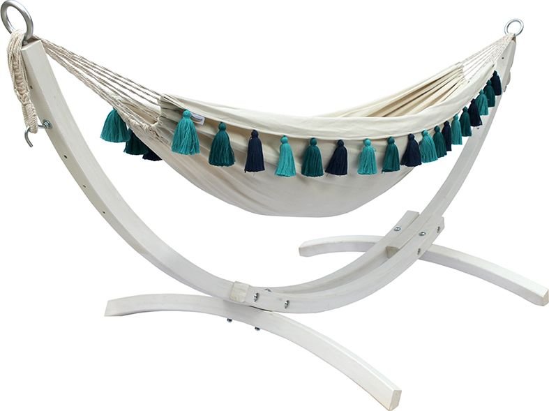 Koala Zestaw ogrodowy Koala - stojak Dominica z hamakiem HT, biały D-white-HT-209b