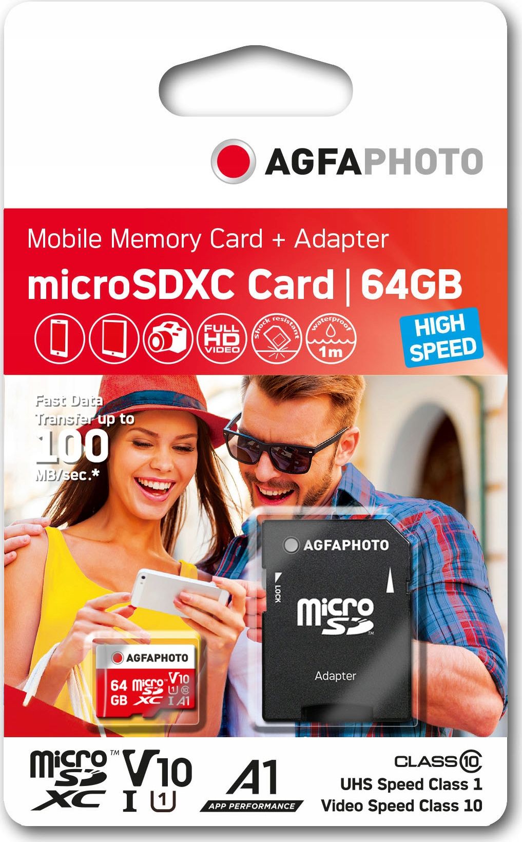Karta AgfaPhoto Agfa MicroSD MicroSDXC 64 GB Class 10 UHS-I/U1 V10 (SB6032)