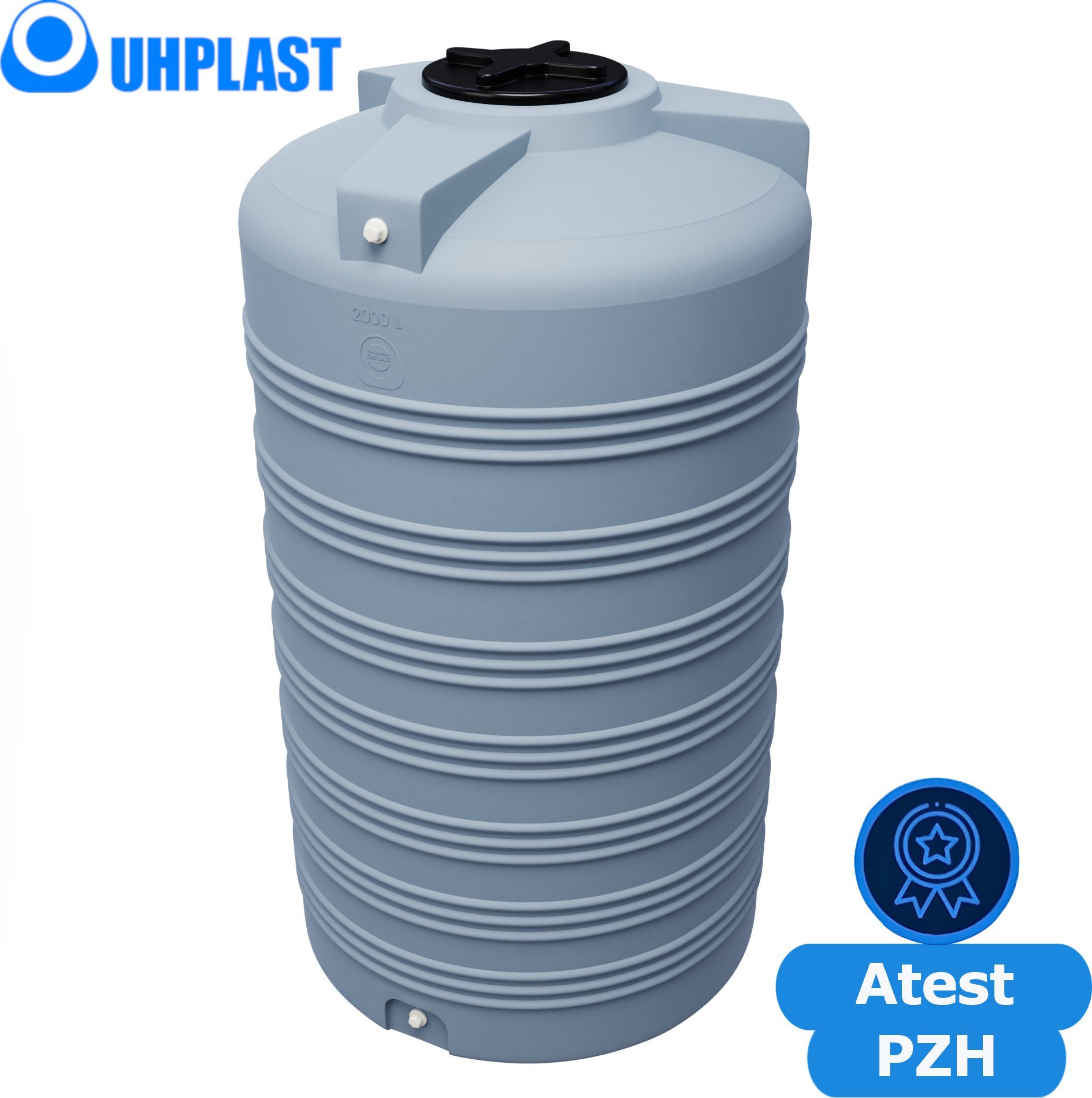 UHP Zbiornik na wodę 2000l UHP VERTICON V-2000 Szary