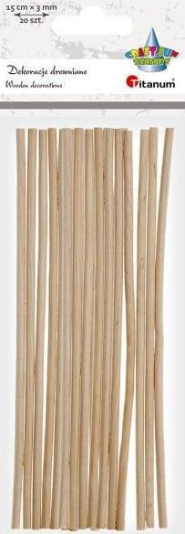 Titanum Patyczki kreatywne okrągłe 15cm 3mm Titanum 20 szt