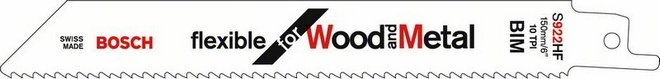 Bosch Brzeszczot do piły szablastej Wood and Metal 150x19x0,9mm S922HF 5szt - 2608656016