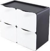 Przybornik nabiurkowy 4 - komorowy czarny