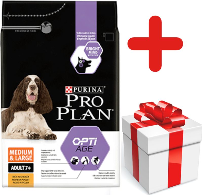Purina Purina Pro Plan Medium & Large Adult 7+ Optiage 14kg niespodzianka dla psa GRATIS!