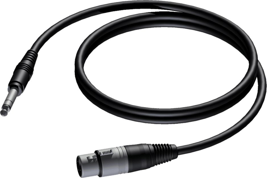 Kabel Procab Jack 6.3mm - XLR 1.5m czarny (CAB723/1.5)