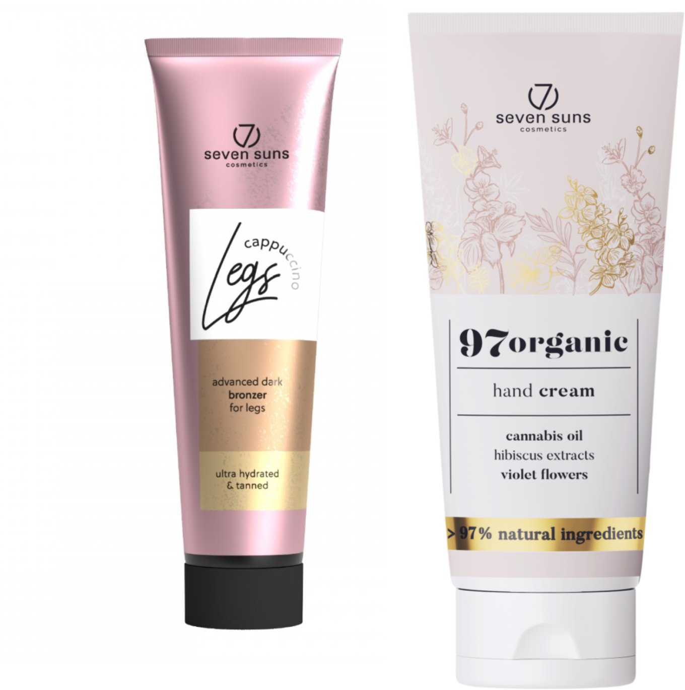 7suns Cappuccino Legs Przyspieszacz-Bronzer Do Nóg + Krem Do Rąk 75ml Gratis