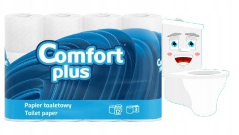 Papier toaletowy 3 warstwowy 12 rolek delikatny