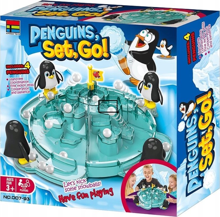 Rodzinna gra zręcznościowa, planszowa PINGWINKOWE PIŁKARZYKI, Piłka nożna "Penguins, Set, Go!"