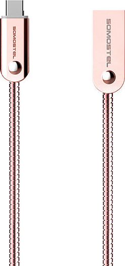 Kabel USB Somostel USB-A - microUSB 1 m Różowy (29029)