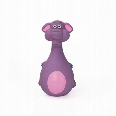 Zabawka dla psa, słoń, fioletowa, guma lateksowa, 13 cm