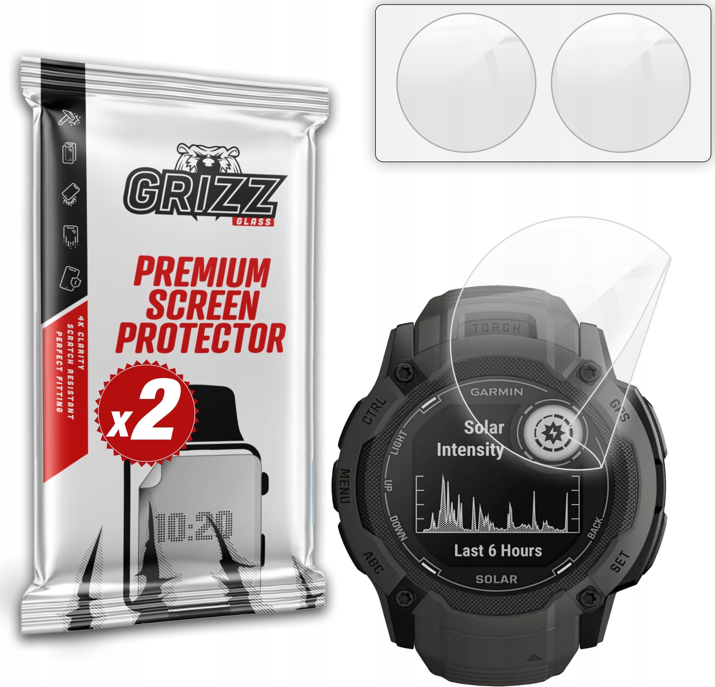 Folia ceramiczna GrizzGlass CeramicFilm do Garmin Instinct 2X 50mm