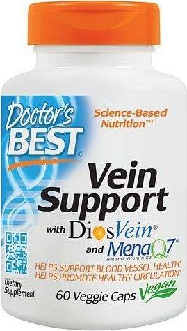 DOCTORS BEST Doctor's Best - Vein Support + DiosVein i MenaQ7, 60 vkaps