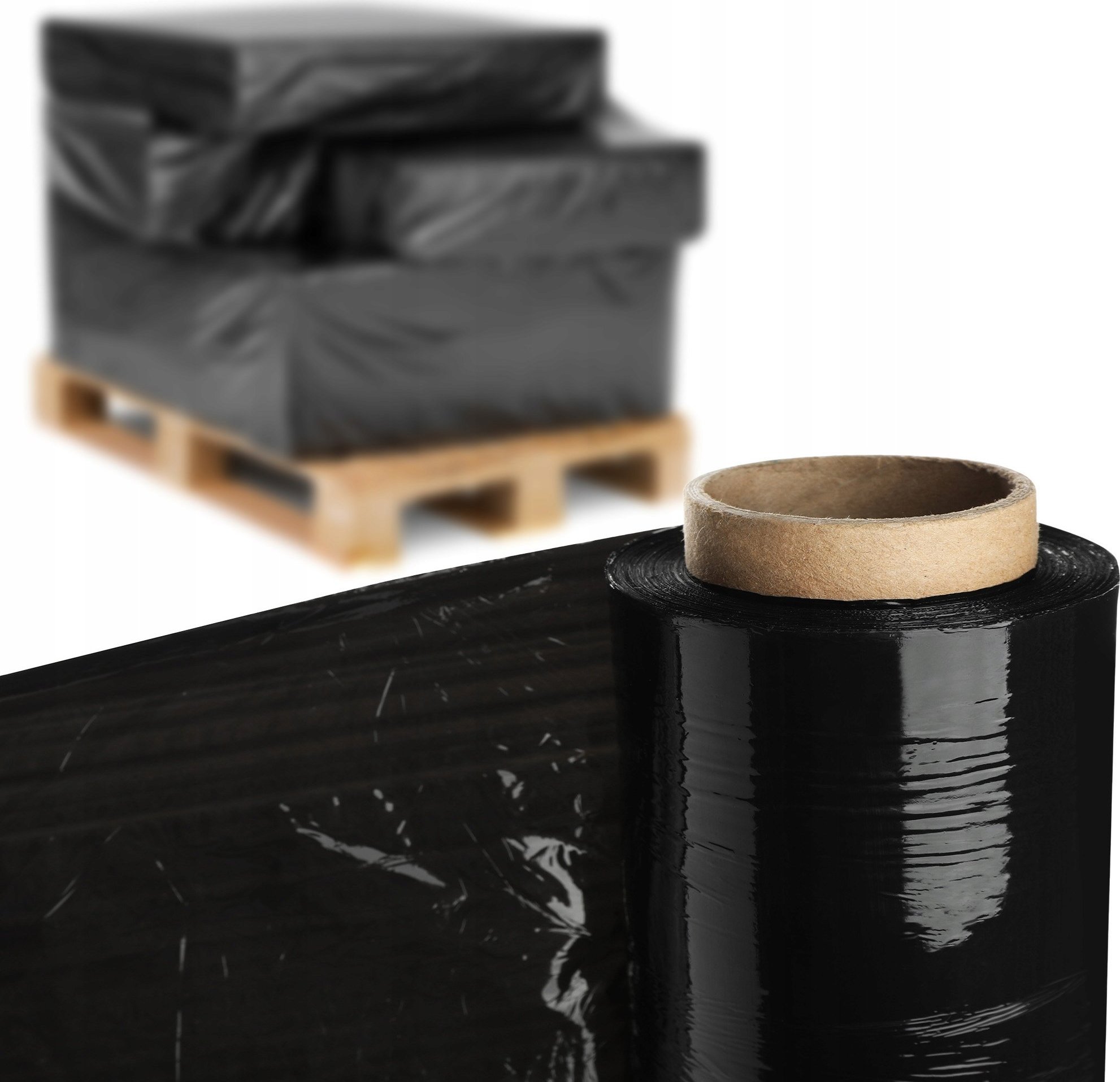 Folia stretch Kadax Folia Stretch Strecz Czarna Mocna Kryjąca 3kg 300M