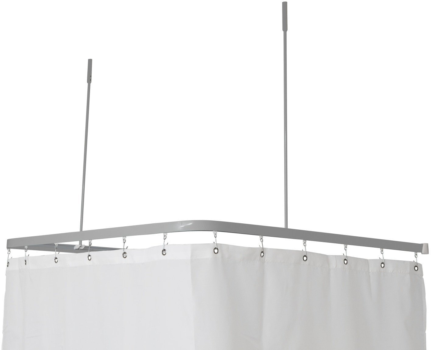 P2001 Skinne 90x90x90cm komp S - Profil2001 FladSkinne 8x25mm U:90x90x90cm m.2 x loftstøt. Sø