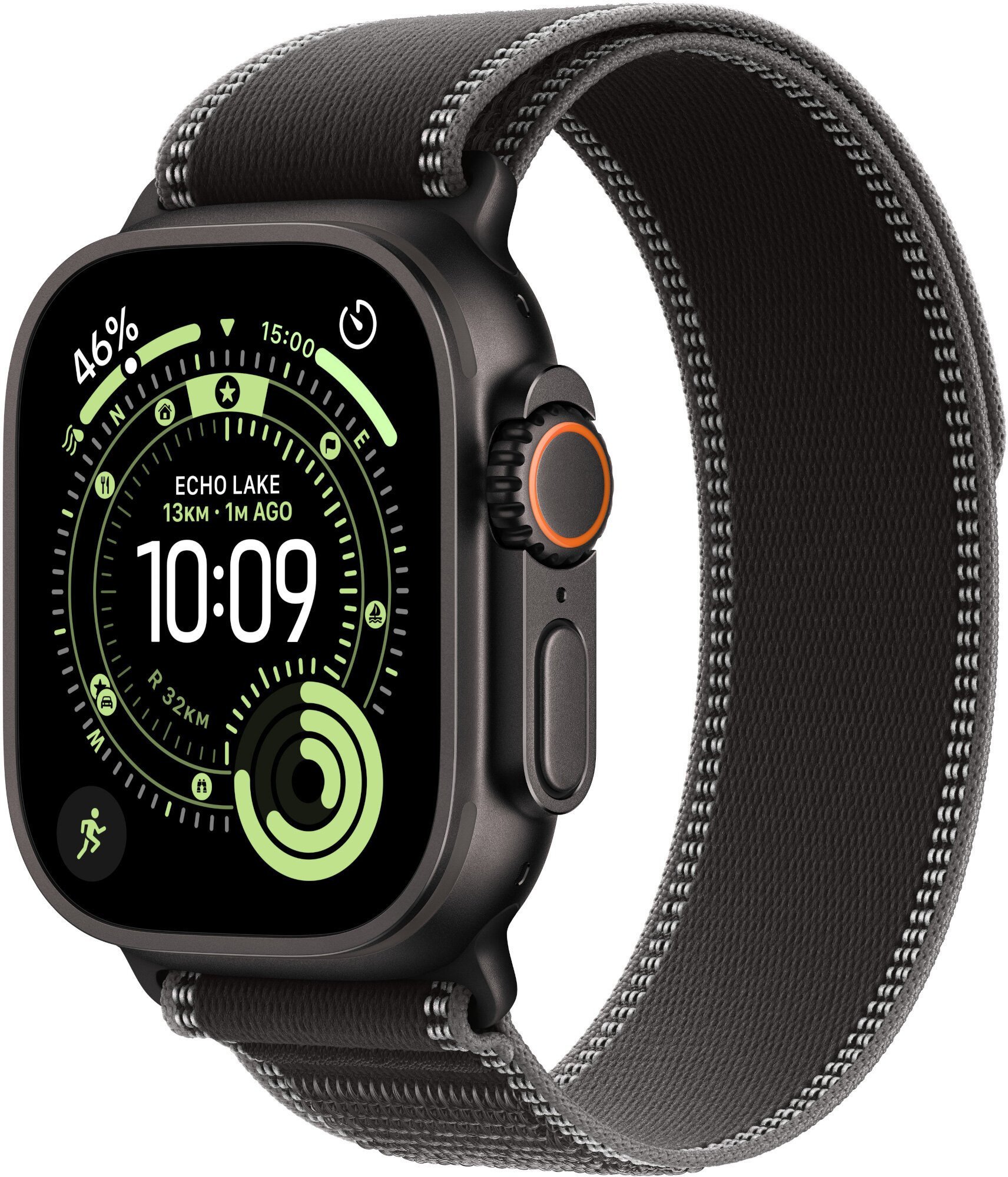 Smartwatch Apple Watch Ultra 3 GPS + Cellular 49mm Black Titanium / Trail Loop S/M Czarny (MF1D4QP/A)