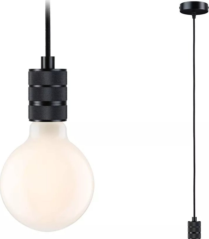 Lampa wisząca Paulmann Lampa wisząca Neordic Tilla max1x60W E27 grafitowo-czarny 230V tkanina/metal